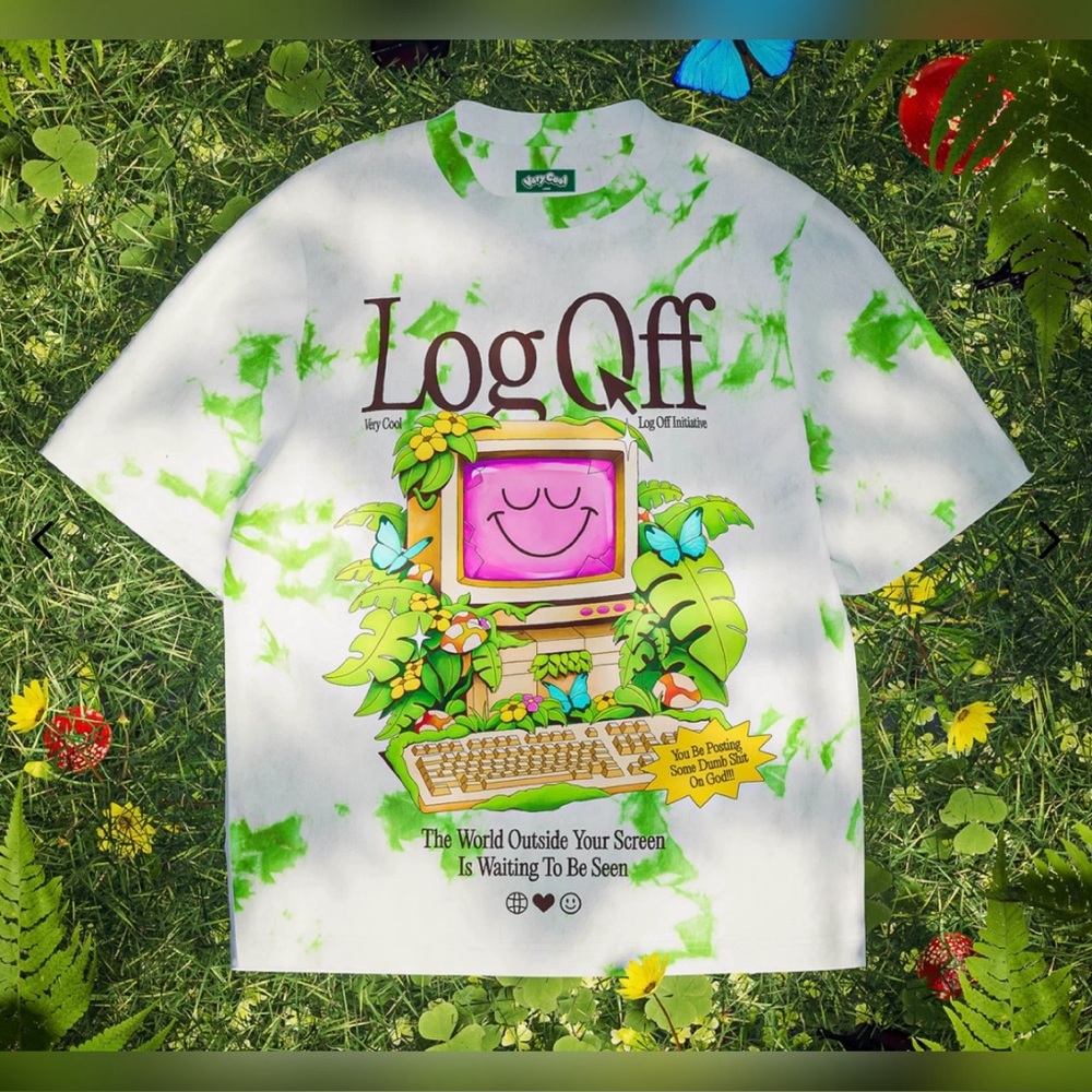 Tie Dye "Log Off" Tshirt ☀️
